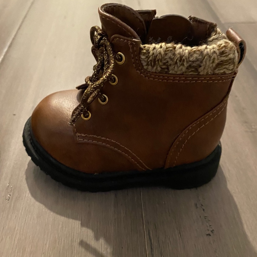 Toddler Brown Leather Boots